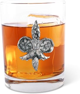 Vagabond House Hand~Blown Double Old Fashion Bar Whiskey Juice Glass     Fleur d - Compare price