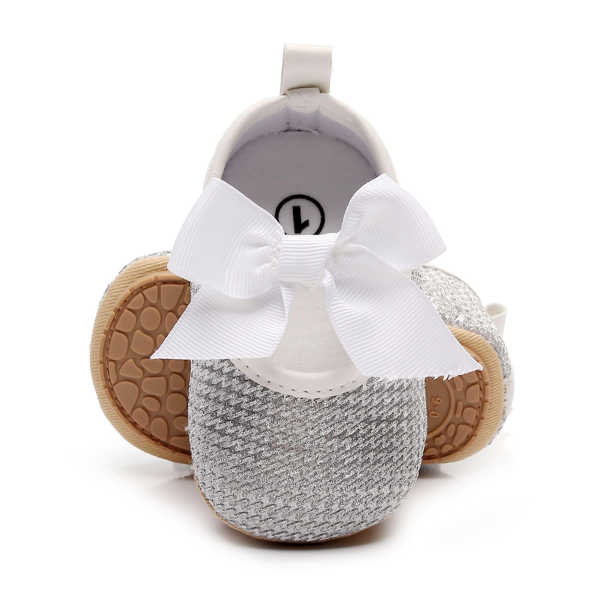 HONGTEYA Baby Girls Shoes Infant Mary Jane Flats Non Slip Newborn Moccasins