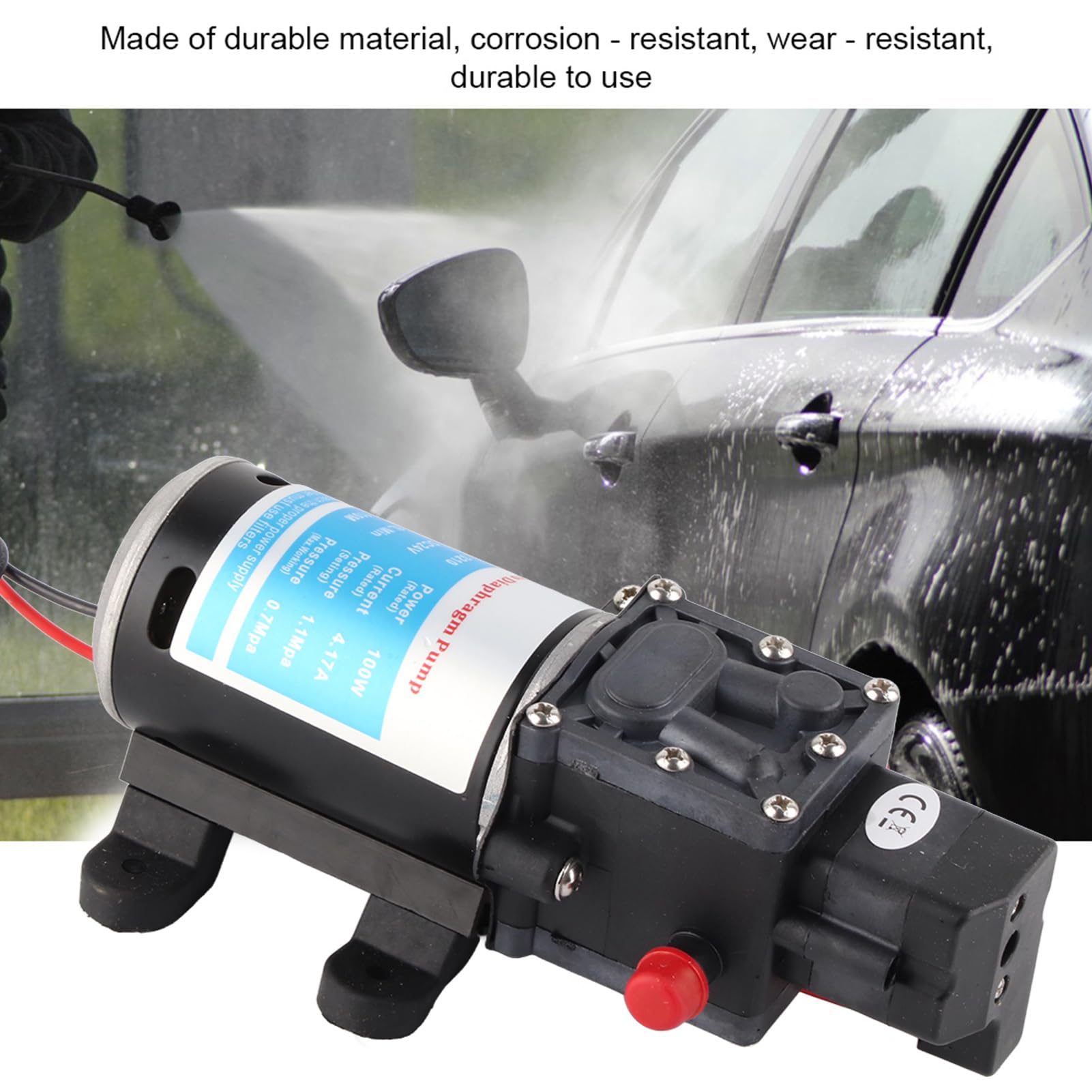 Marhynchus 24V 100W 110M 8L/M YA24-100 Pompa dell'acqua con Interruttore a Pressione, Alta Pressione, Basso Consumo di Energia per Attrezzature Industriali e Pulizia della Casa, Presa d'acqua