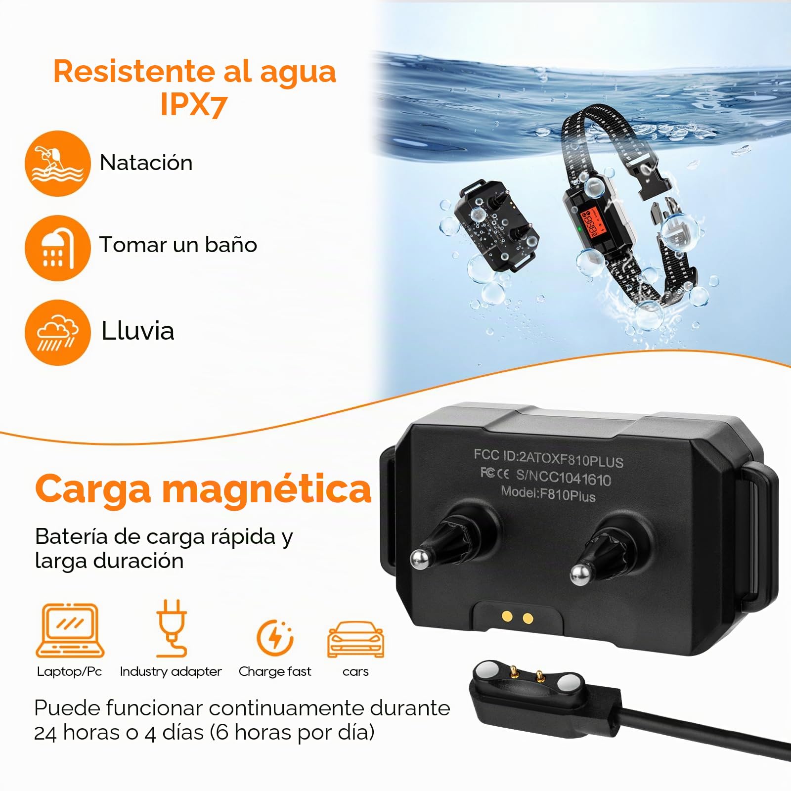 Valla inalámbrica a Prueba de Fugas, GPS para Perros al Aire Libre, Mejorado para Perros con Nuevo Chip GPS Inteligente, IPX7 Impermeable Collar GPS para Perros, Radio de hasta 1000m