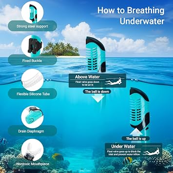 Snorkel Set Adults with Flippers, Snorkel Mask with Adjustable Open-Heel Swim Fins, Snorkeling Packages with Carrying Bag for Beginners and Snorkelers for Pool, Beach & Travel
