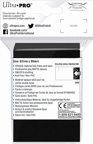 Miniatura 10 de Ultra Pro - Eclipse - Paquete de 60 mangas pequeñas mate - Rojo manzana