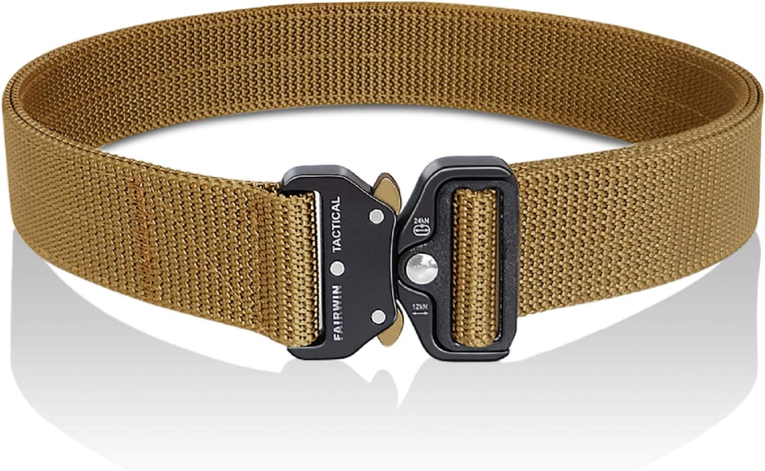 FAIRWINTactical Belt, Military Utility Belt Nylon Web Rigger Belt Work Belt with Heavy-Duty Quick-Release Buckle