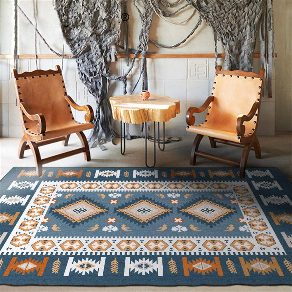 Tapis en cristal velours bleu épais de 0.7cm qui ne coince pas