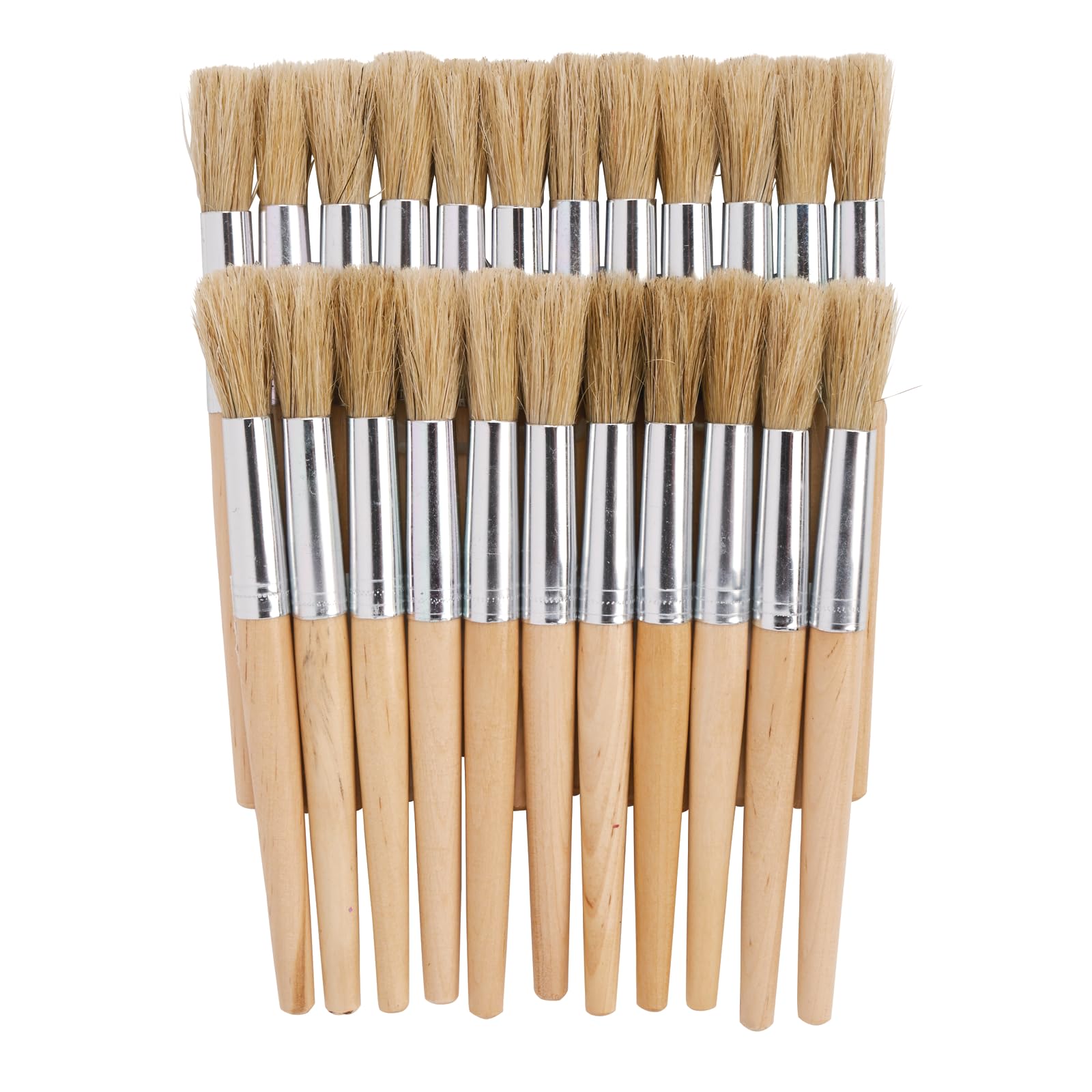 Colorations Classic - Juego de 24 brochas clásicas de Madera para Chubby