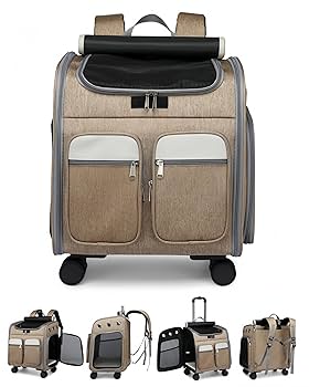 新品✨️グレー色✨ペット キャリーケース リュックサック キャスター付きカート 楽天市場】ペットキャリー 犬 猫 リュック キャスター付き