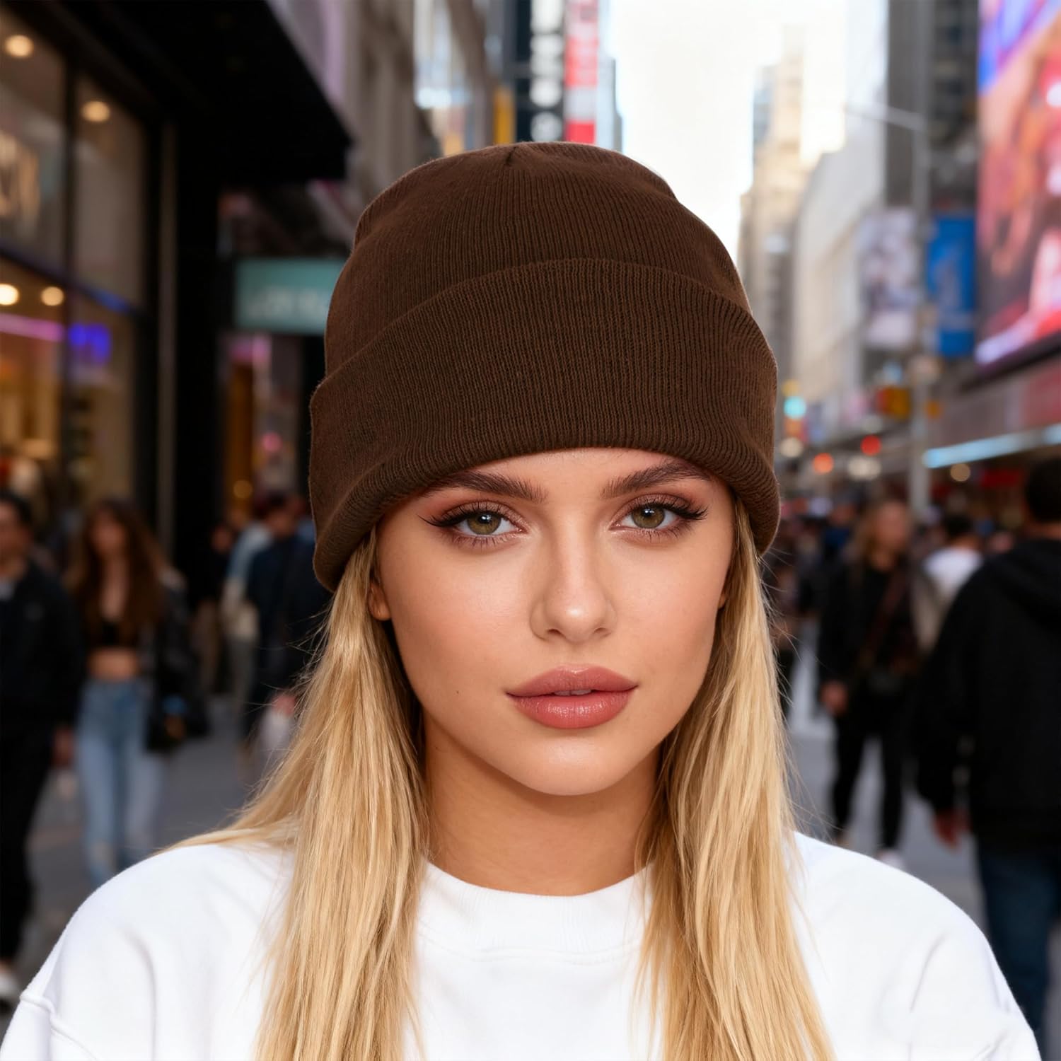 12 Pack Beanie Hats Winter Hats for Men Women Knit Cuffed Skull Cap Warm Bulk Pack Gifts for Christmas Cold Weather - Image 5