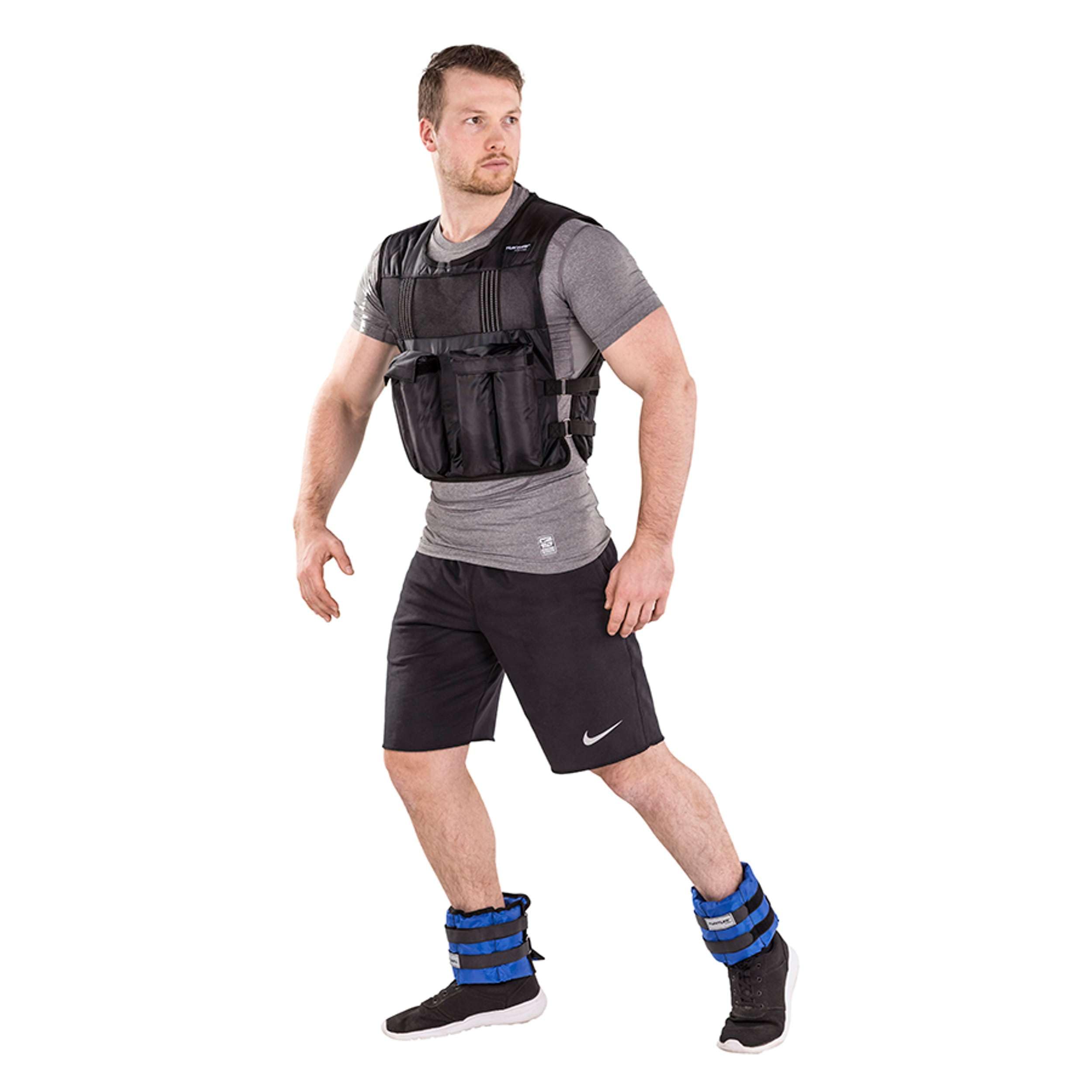 Tunturi 14TUSCL246 Giubbotto Zavorrato - Giubbotto Con Pesi - Nero - 10 Kg, Unisex – Adulto, Black, 10 kg