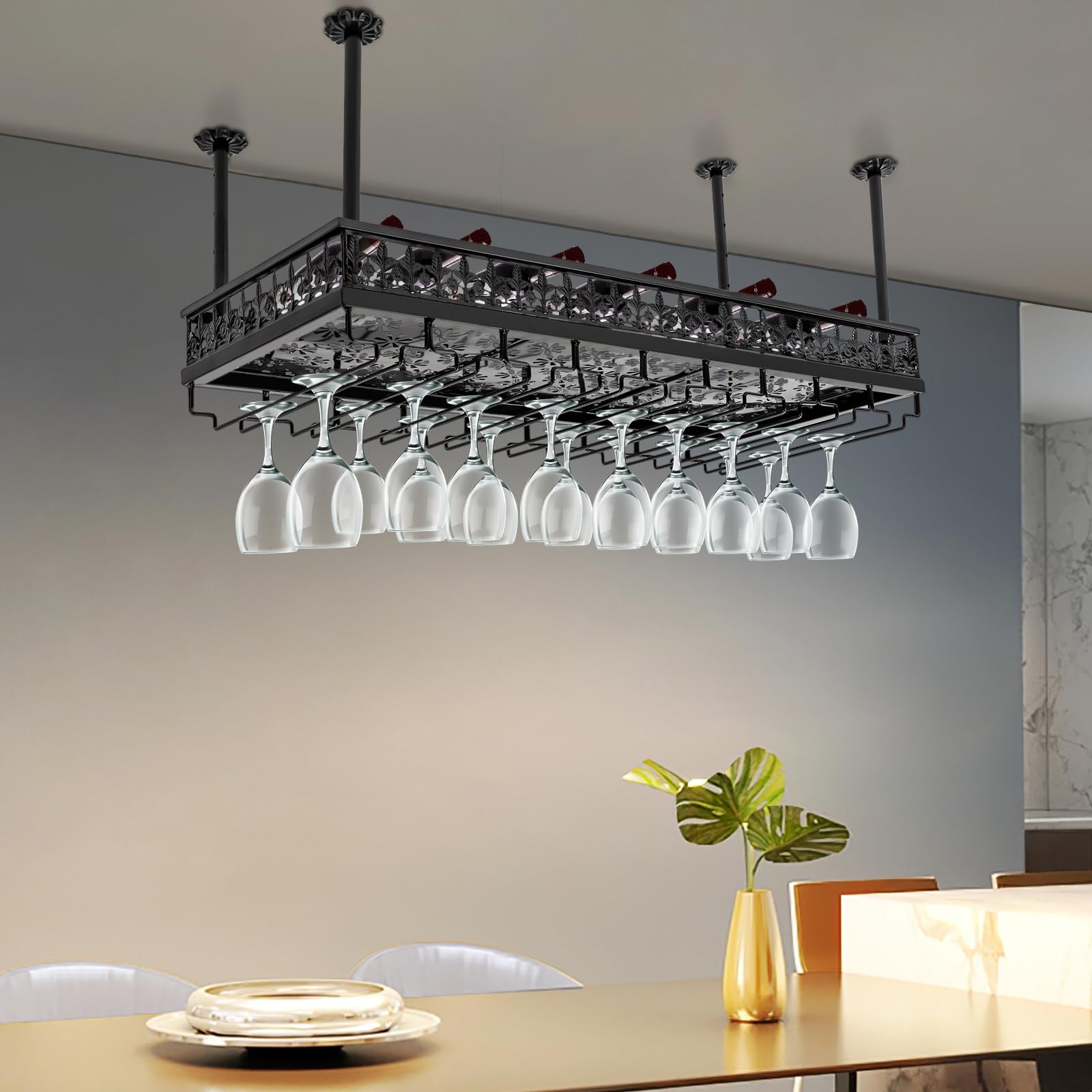 Wine Glass Rack Chandelier