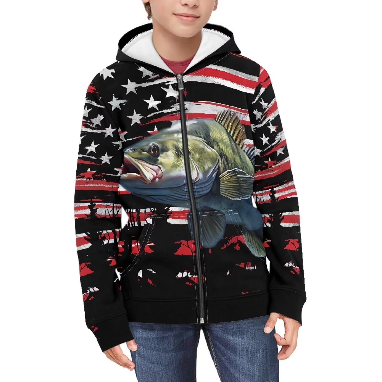 Coloranimal Unisex Girls Boys Long Sleeve Casual Hoodies &amp; Sweatshirts Tops Kids Zip Up Jacket Coat Age 6-16 Year