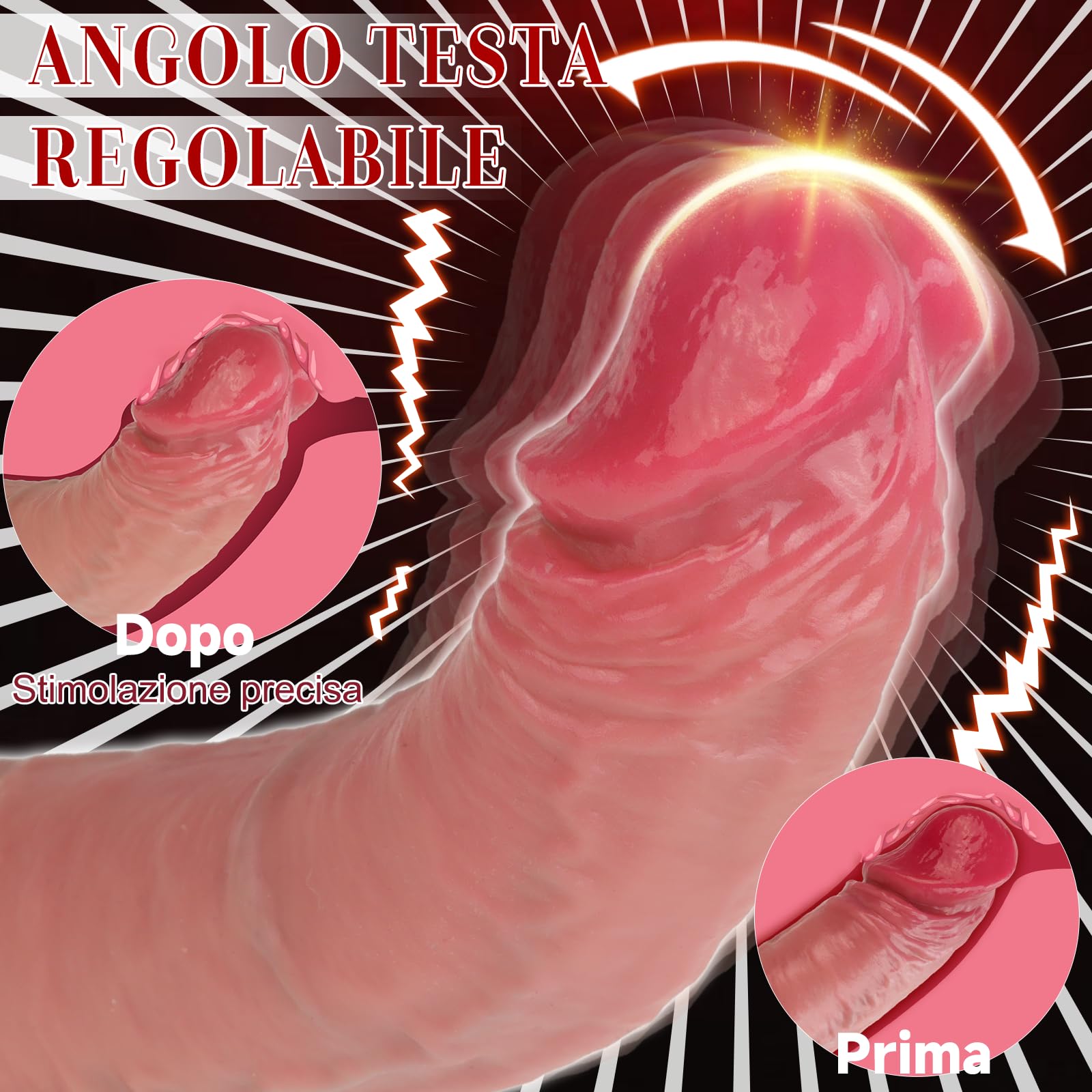 Dildo Realistico Vibratoreper Donna Professionale - Sex Machine Dildo Anale Sexytoysys Donna Coppia con 9 Mmodalità di Spinta, Oscillazione e Vibrazione, Vibratore Anal Sex Toys Sessuali per Donne