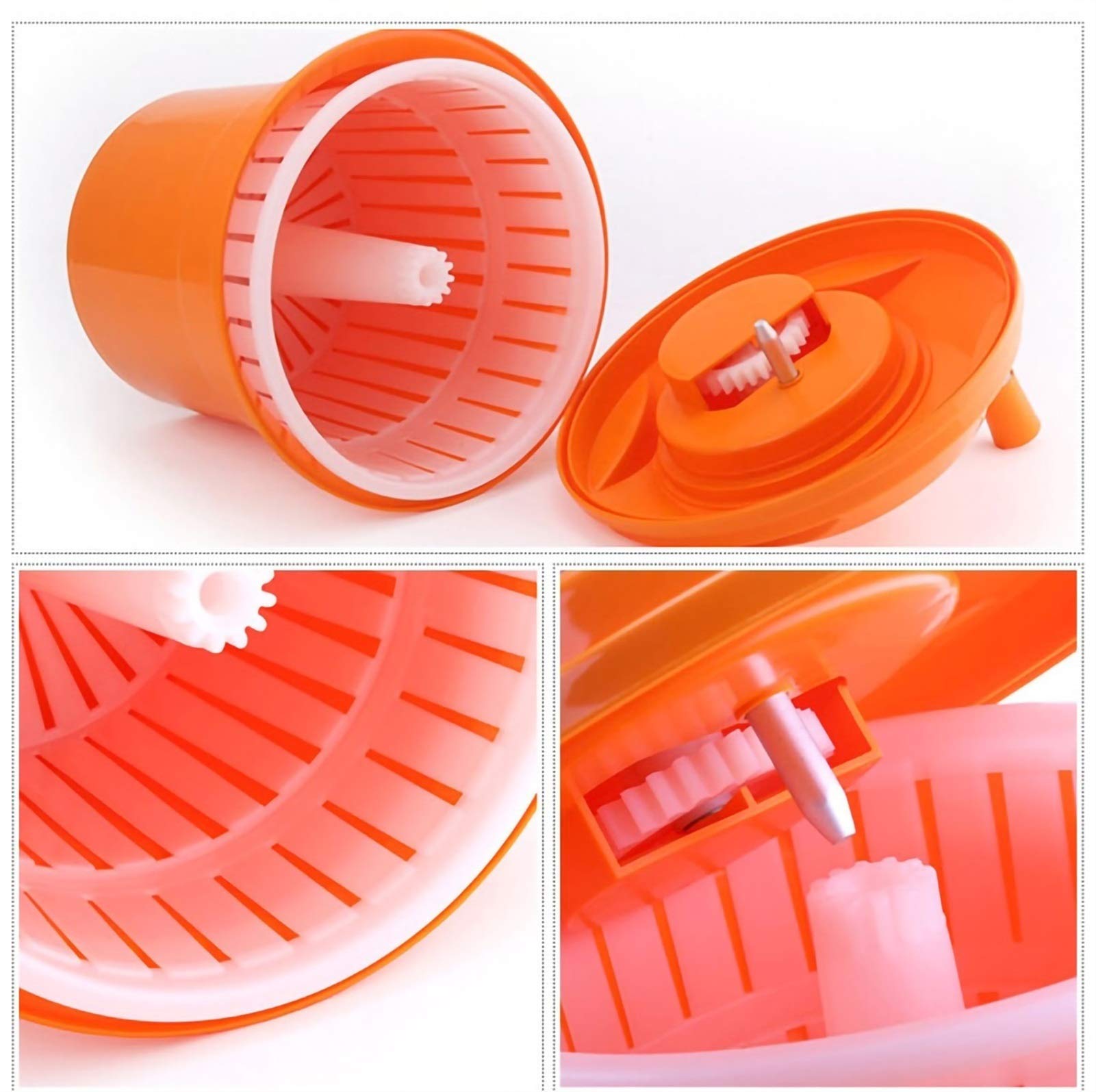 Centrifugador manual de ensalada de gran capacidad, eficiente secador de lechuga para uso en la cocina, perfecto para chefs caseros, fácil de limpiar y usar, ideal para preparar ensaladas frescas