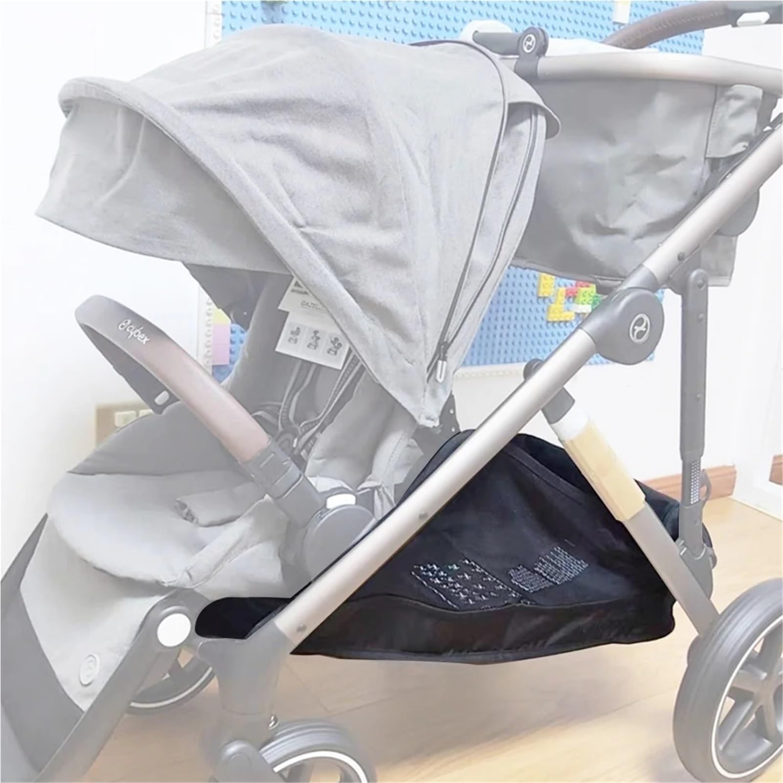 Bingche Stroller Shopping Basket compatible with Cybex Gazelle S Buggy Storage Bag Larage Capacity Direct Replacement Accessories : Baby