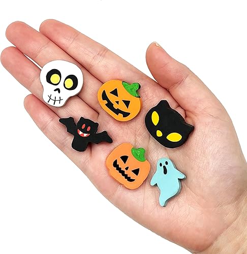 Miniatura 3 de ZAKVOOR 96 borradores de Halloween para niños, borradores de calabaza fantasma, murciélago a granel para aula, recuerdo de fiesta, relleno de