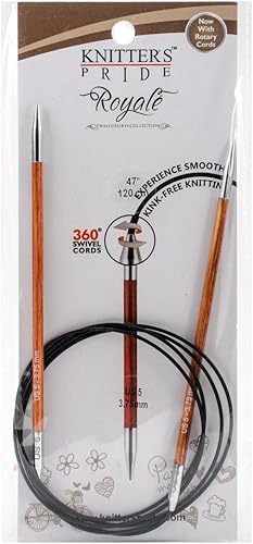 Knitter's Pride 220204 Royale Agujas circulares fijas de 47 pulgadas, tamaño 50.148 in disponible en Yaxa Venezuela