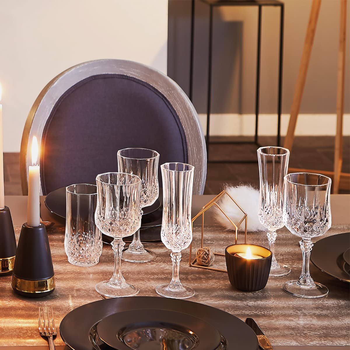 Eclat Cristal D'Arques Vasos de Brandy Longchamp, de Vidrio, 6 Unidades, Vidrio, Cristal, 14 cl