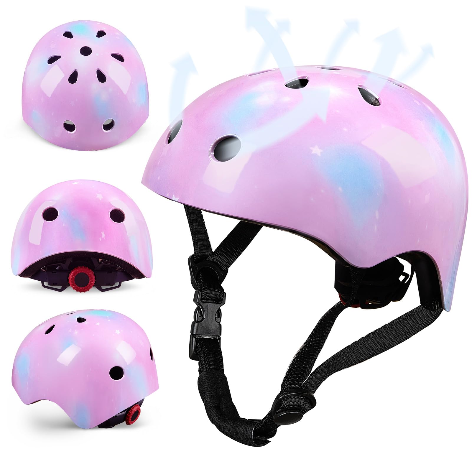 FIODAY Kids Helmet Knee Pads For Unicorn And Elbow Small, Rainbow