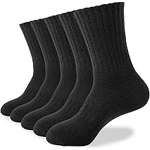 男士保暖袜 5 双冬季厚舒适垫靴袜,适合寒冷天气