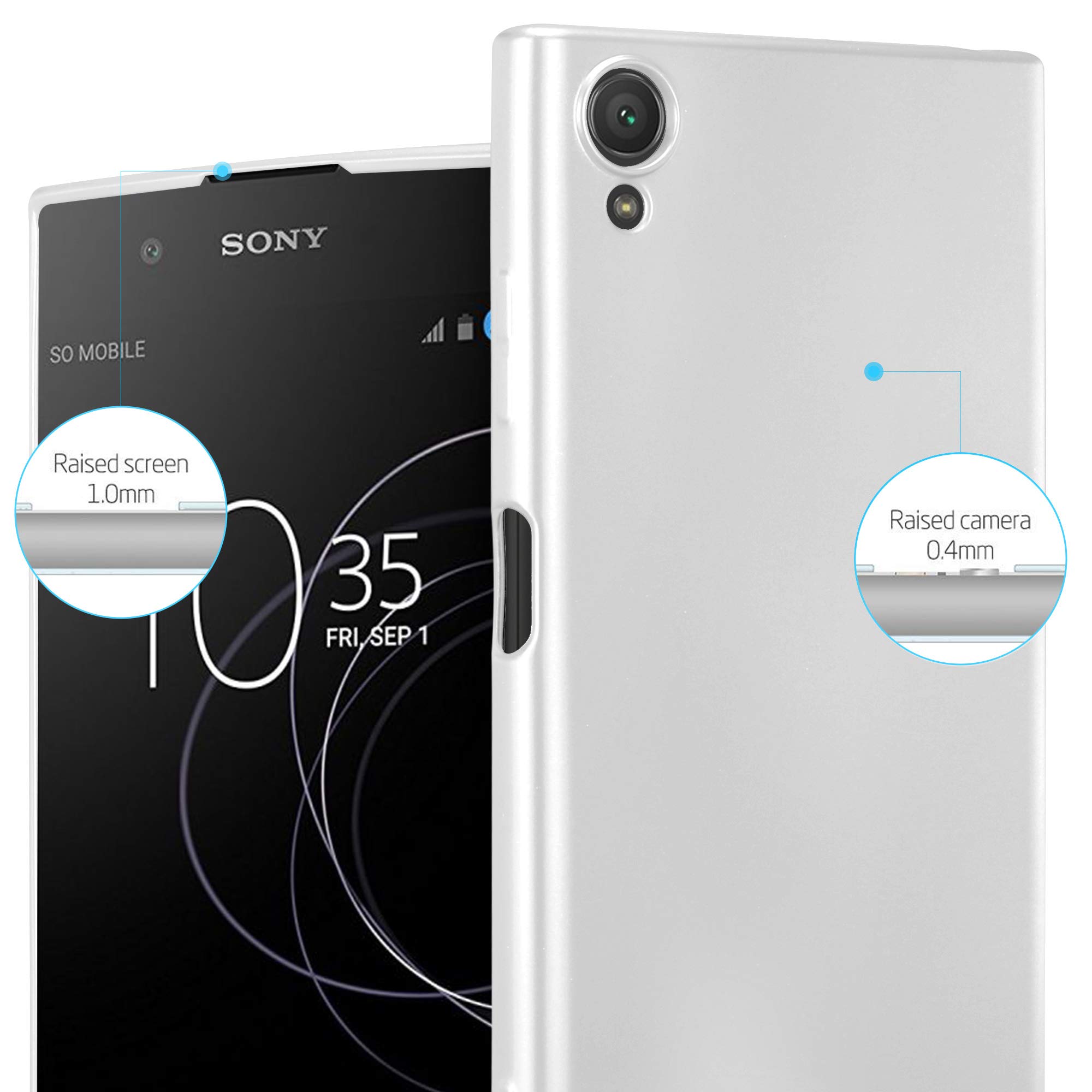Cadorabo Cover In Silicone TPU Per Sony Xperia E1 - Grigio Metallizzato - Sottile E Antiurto