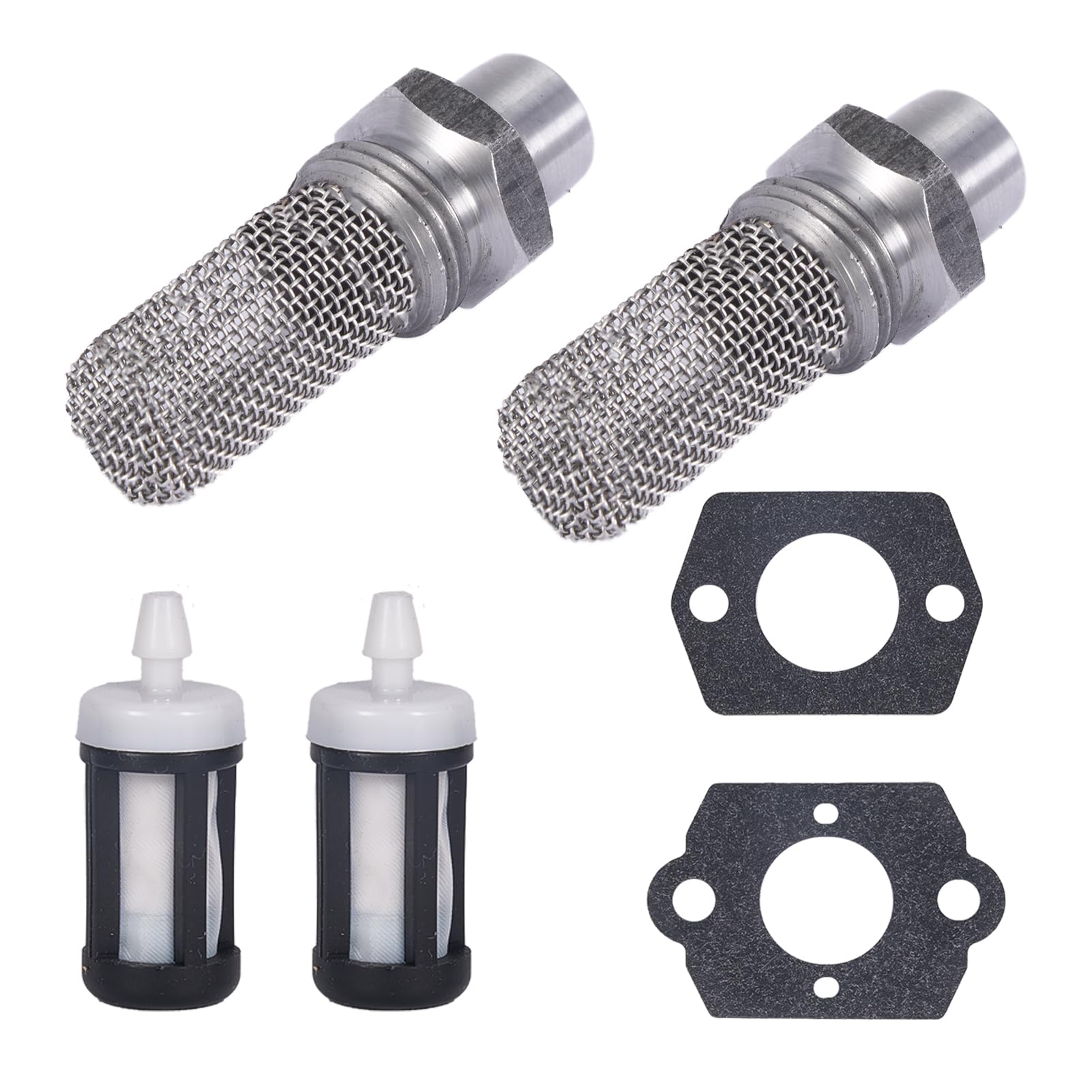 Mikatesi 2 Pack Stub Spark Arrestor for Stihl Blower BG85 BG86 BG55 BG56 BR200 SH85 SH86 SH55 SH56 4229-140-6905 with Fuel Filter Gasket Kit