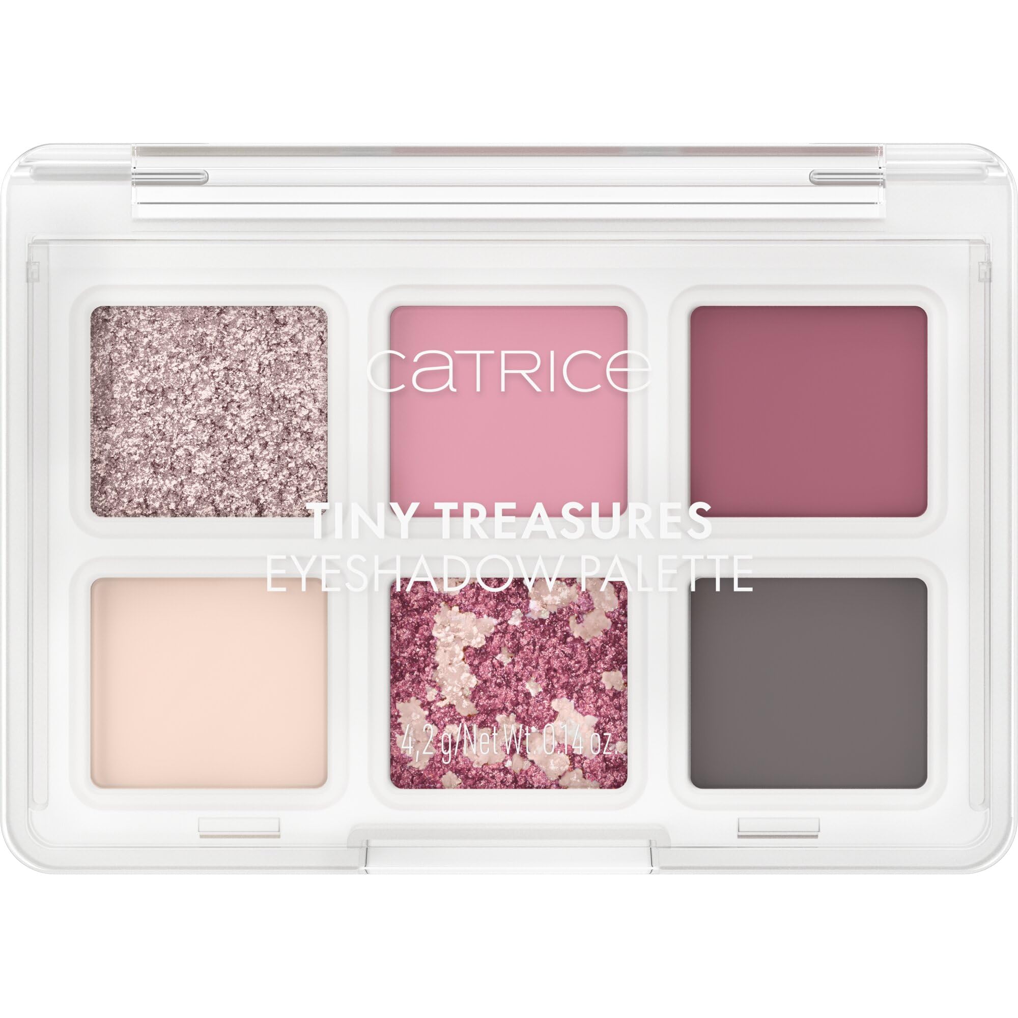 Catrice Paleta cieni do powiek Tiny Treasures, mieniący się, lśniący, metaliczny, matowy (4.2g)