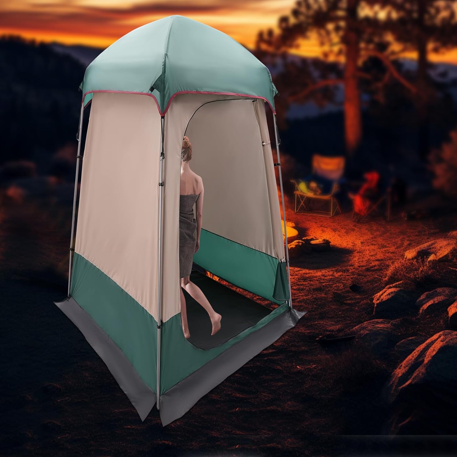 Shower Tent, Camping Tents, Outdoor Privacy Shelter, Portable Toilet for Hiking, Privacy Shower Tent, Dressing Room, Portable Toilet Stall with Carry Bag for Camping, Beach