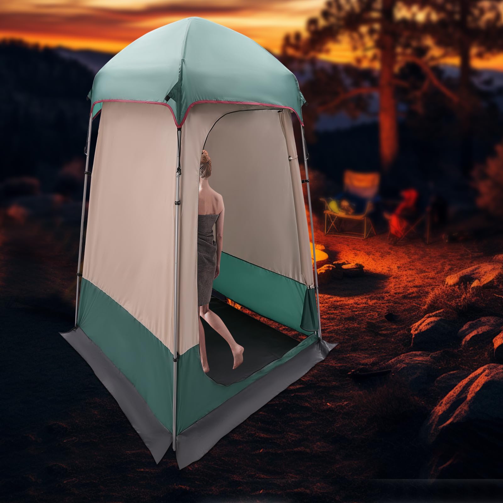 Duschzelt für den Außenbereich, tragbar, Camping, Zelt, Duschraum, Ankleidezimmer, Sonnenschutz, wasserfest, für Reisen, Picknick, Angeln, Camping