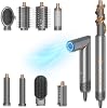 8 in 1 Negative Ionic Foldable Wrap Air Hair Styler Set, 110000 RPM High-Speed Hot Hair Dryer Brush Set for Curling, Fast Dry, Straightening - Versatile Hair Styling Tool with Multiple Attachments