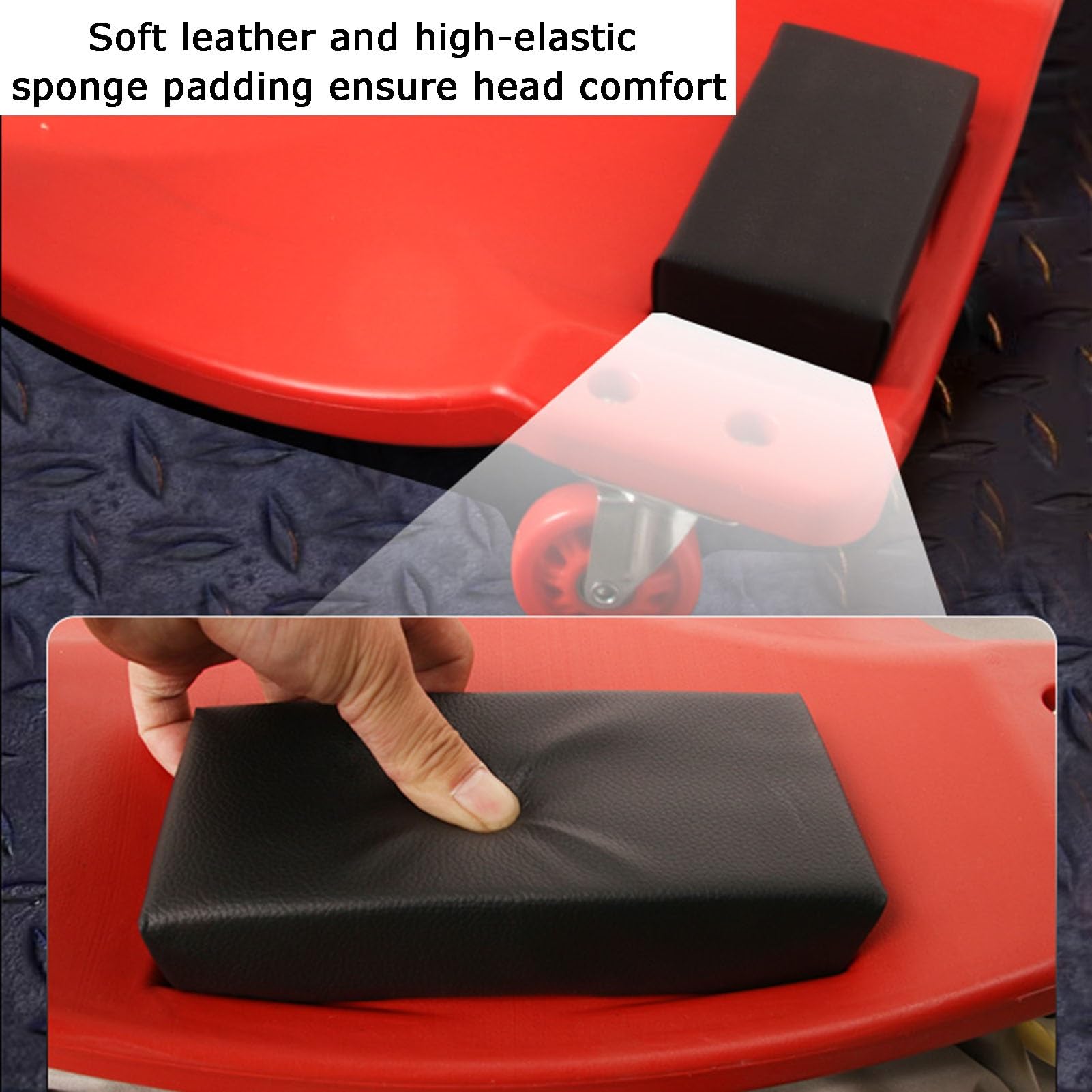 Genérico Plataforma De Apoyo For Mecánicos, Deslizamiento Suave con Ranura For Herramientas,Capacidad Carga 95 Kg For Taller Mecánico(Black,91.8x42.8x9.4cm)