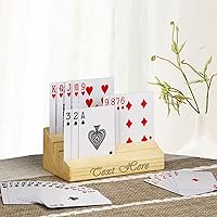 Vista 6 de Titular de madera personalizado con nombre, organizador, bandejas con texto grabado