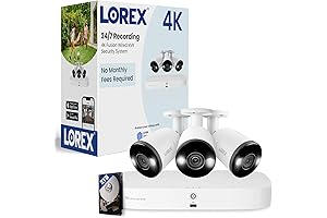 Lorex Fusion 4K Security Camera System with 3 Bullet IP Cameras