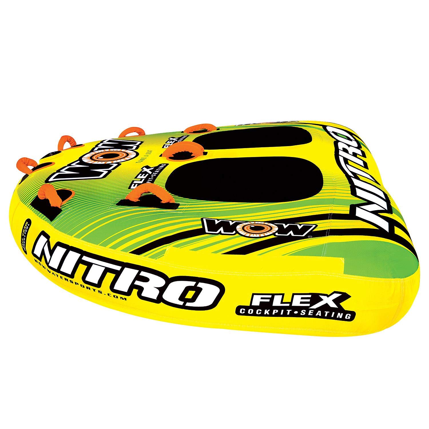 WOW World Of Watersports - Inflable De Bingo, Tabla Para Remolcar Con Cabina Para Sentarse Segura Puntos De Remolque Adelante Y Atras