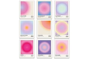 Aura Posters for Room Aesthetic: Spiritual Affirmations and Inspirational Quotes Wall Decor Set