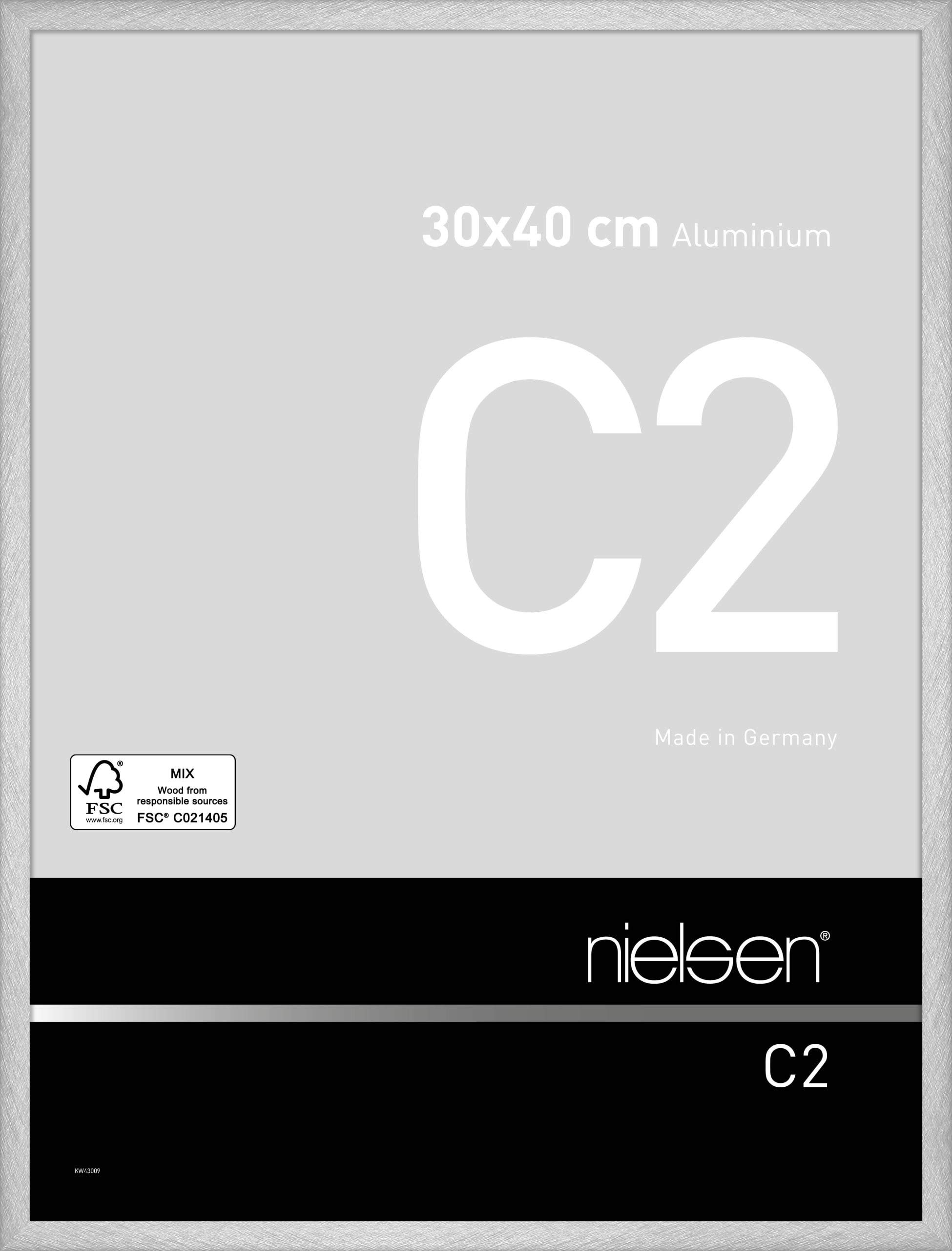 Cadre mural de format 30x40cm Nielsen 63071 C2 argent pour sublimer vos photos de salon