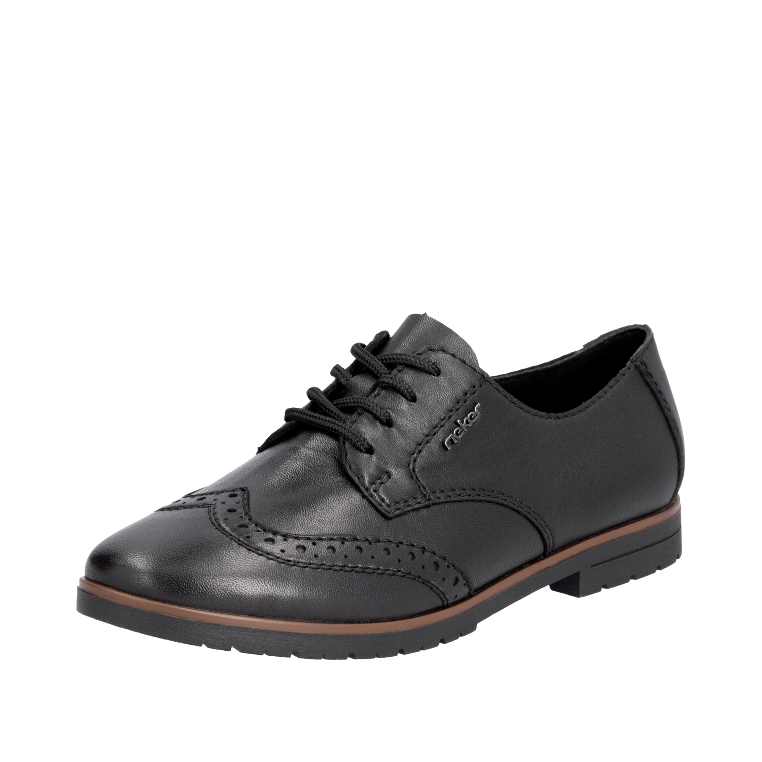 Rieker Women's 45304 Lace-Up Shoes, Black 00, 3.5 UK