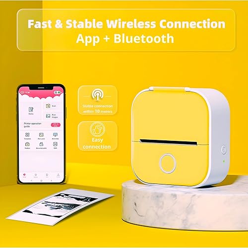 Miniatura 6 de T02 - Mini impresora de bolsillo, fabricante de calcomanías, impresora térmica portátil, impresora pequeña, impresora de calcomanías, impresora para