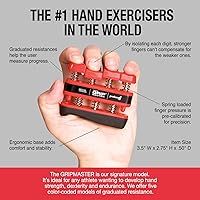 Vista 4 de Prohands Gripmaster Hand Exerciser, Finger Exerciser (Hand Grip Strengthener), Spring-Loaded, Finger-Piston System, Isolate & Exercise Each Finger
