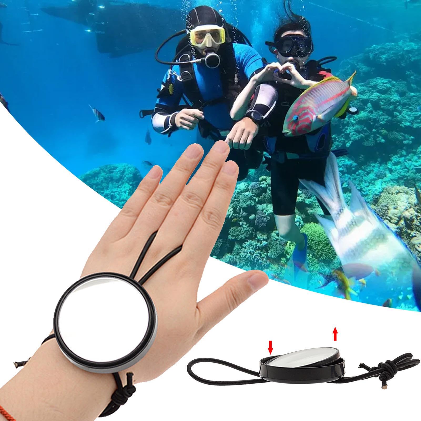 Specchio da mano per Immersione, Specchio per escursionismo e campeggio, attrezzatura subacquea portatile regolabile per donne, Immersioni in grotta, sicurezza, sport all'aria aperta, uomini