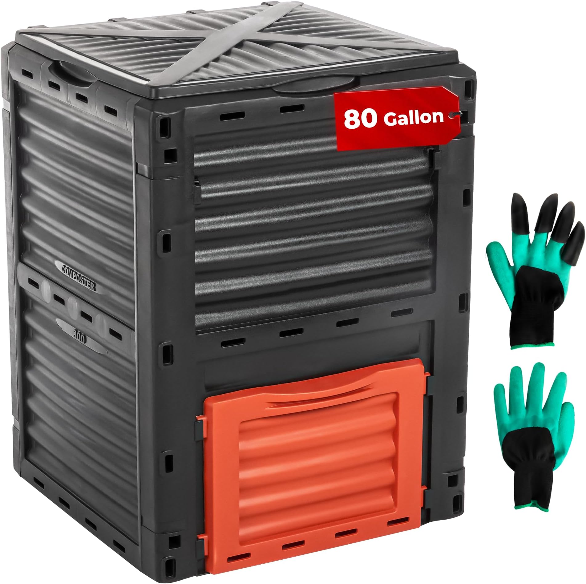 Exaco AQ AeroQuick Small Compost bin, 77 Gallons, Green