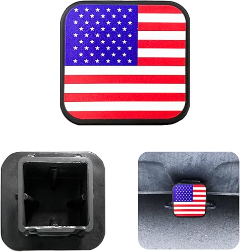 Ziciner Cubierta de enganche de remolque de automóvil, cubierta de enganche de 2 pulgadas, inserto de enchufe de tubo receptor de goma, cubiertas de