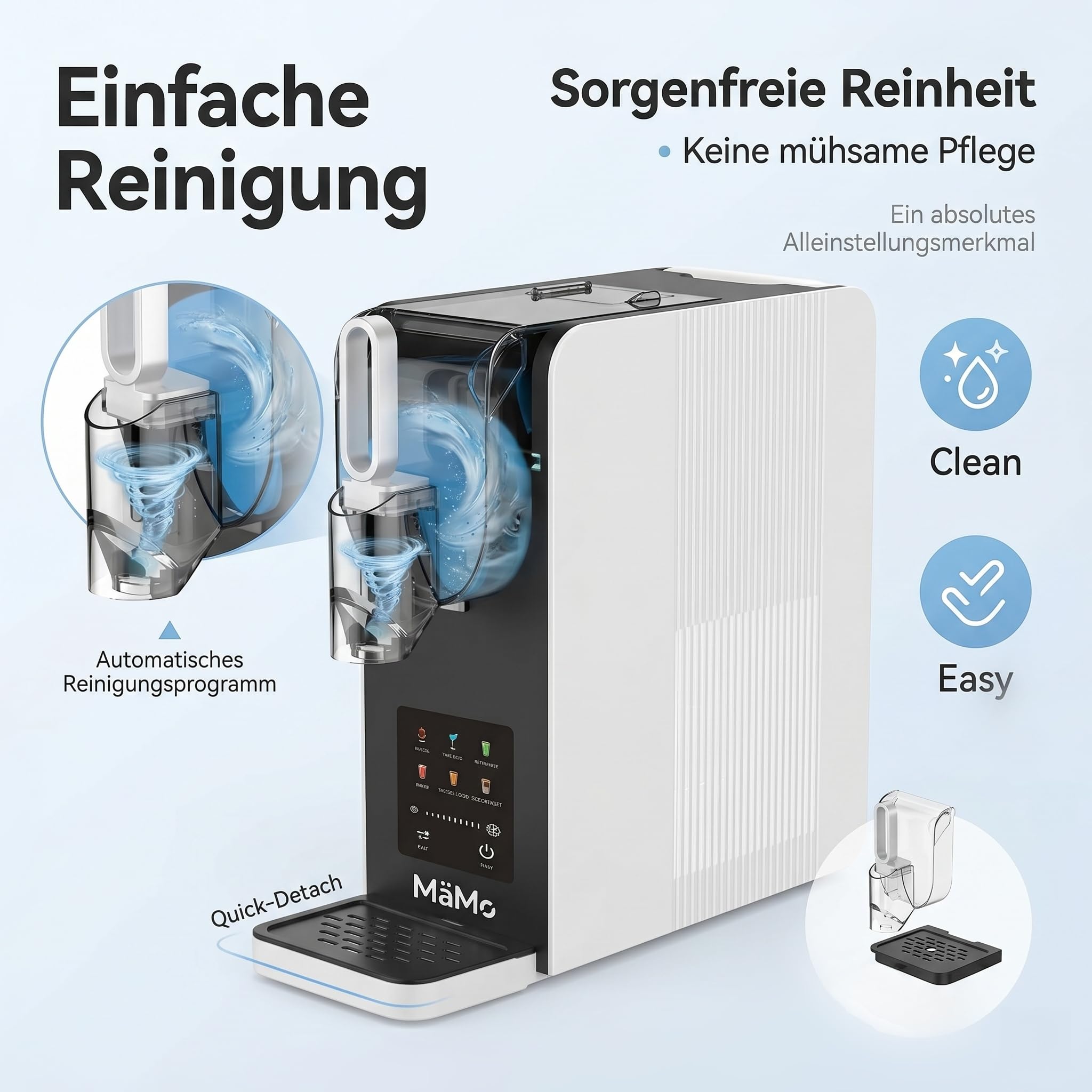 6-in-1 Slush Maschine für Zuhause - 2L Frozen Drink Maker mit Touchscreen & Turbo-Kühlung - Slushie Maker ohne Eis mit Rezeptur-Erkennung & Selbstreinigung für Cocktails & Smoothies