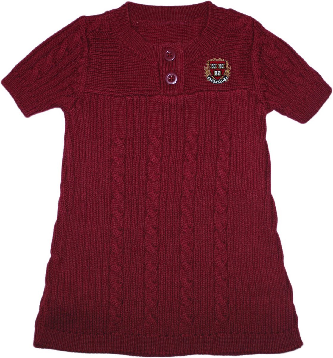 Harvard University Crest Baby and Toddler Sweater Dress Maroon