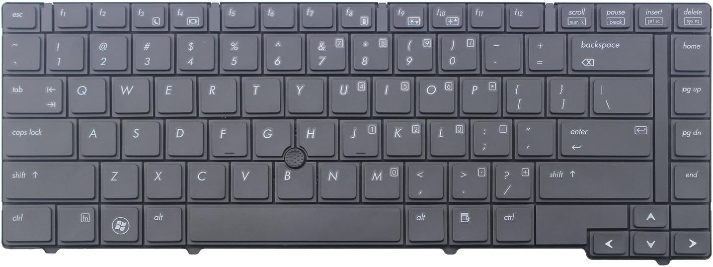 New Laptop English Keyboard with Pointer Replacement for HP EliteBook 8440p 8440w Series Black US Laptop Part Number 594052-001 598042-001