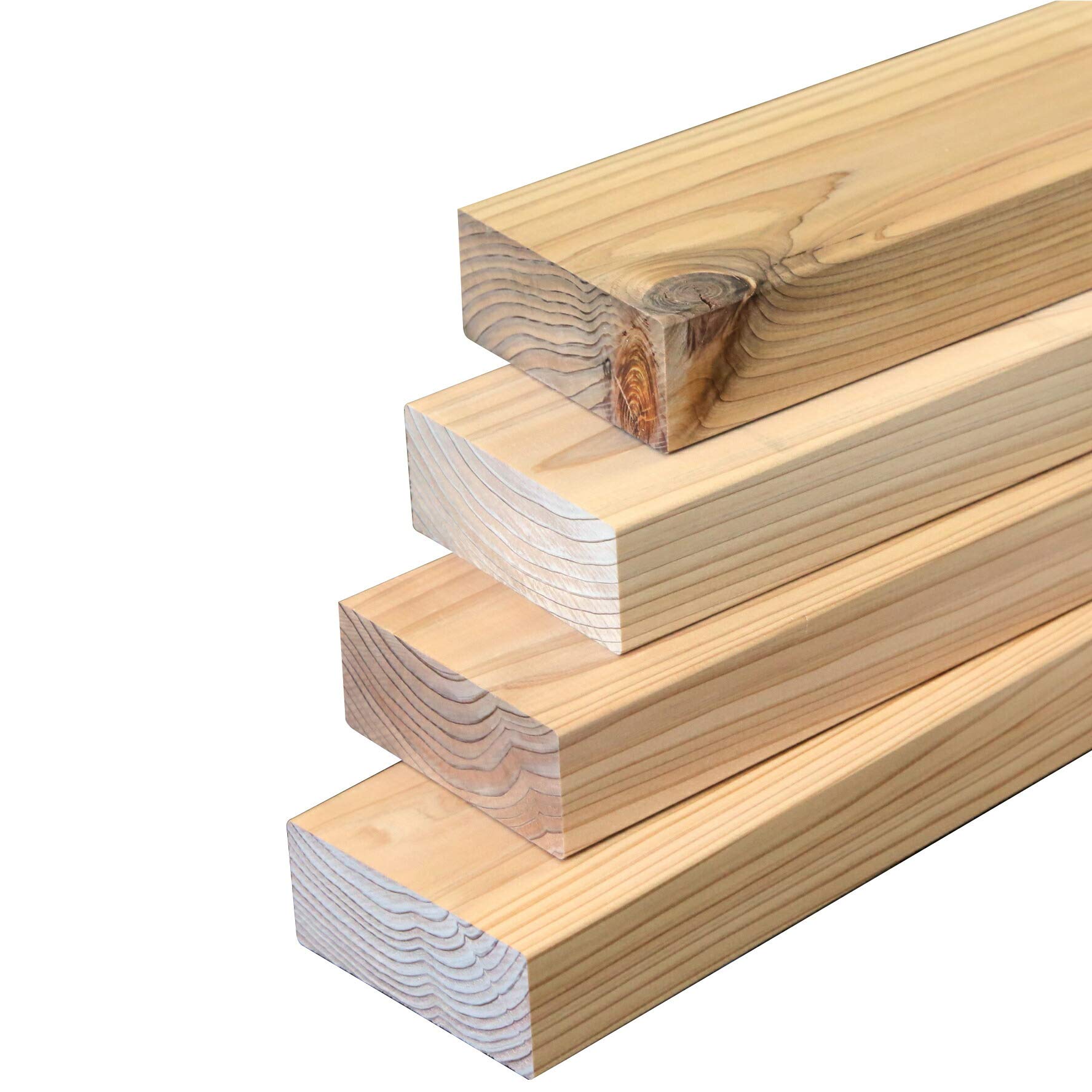 Amazon | WOODPRO 【2×4材/ツーバイフォー材】国産杉 4本セット 厚 