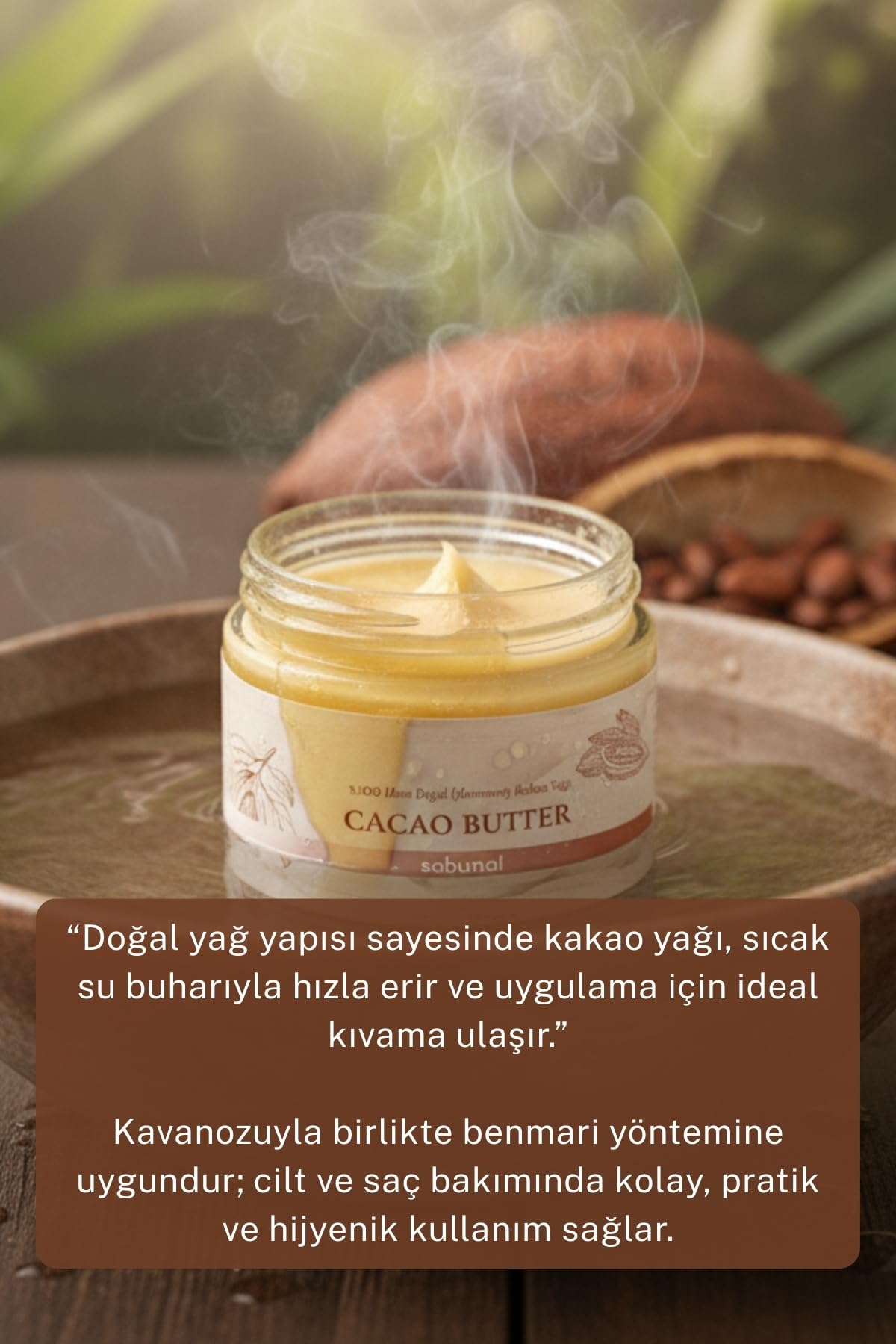 Kakao Yağı Soğuk Sıkım Ham İşlenmemiş 1. Sınıf Kalite%100 Raw Virgin Cacao Butter 100 gr 2 Adet