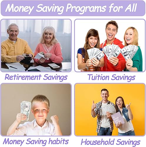 Miniatura 5 de Carpeta de ahorro de dinero, libro de desafíos de ahorro de sobres, carpeta de desafío de sobre, carpeta de desafío de ahorro de 100 sobres, manera