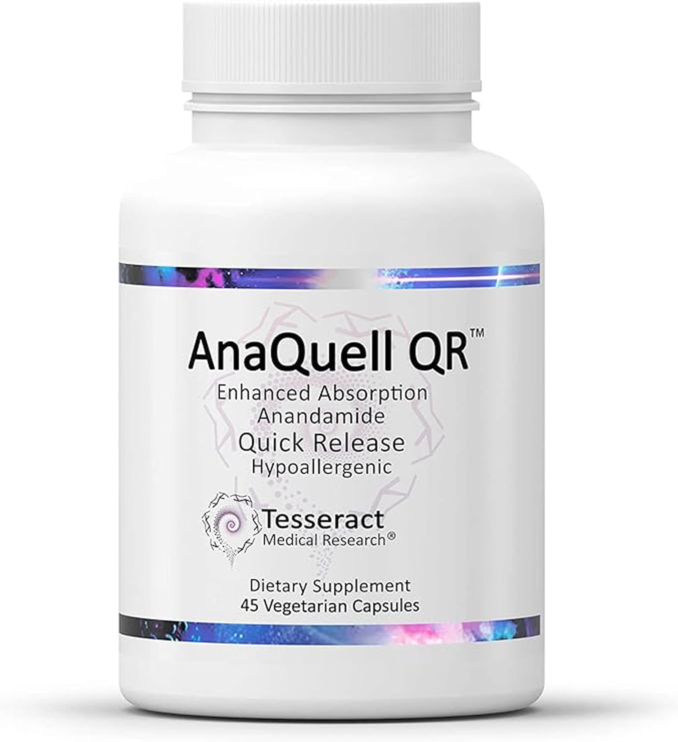 Tesseract Medical Research AnaQuell QR, Stress Relief & Mood Support Supplement, Quick Release L Citrulline & Anandamide, Helps Manage Anxiousness, 45 V-Caps, Size Exclusive to Amazon