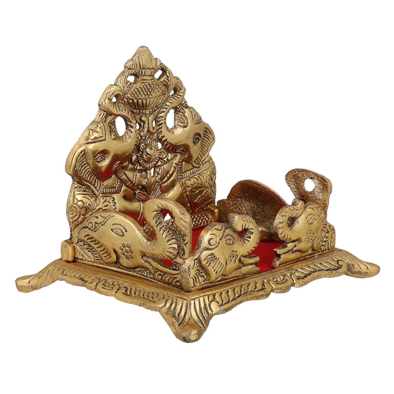 Prince Home Decor & Gifts Handcrafted Krishna Ladoo Gopal/Laddu Bal Gopal White Metal Sihasan Religious Puja Gifts and Decor Showpiece - (10 cm x 8 cm x 18 cm)