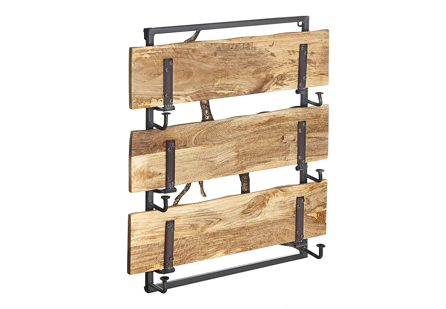 Kobolo Wandregal Hängeregal Bücherregal -AST Zweig- 3 Böden 59x20x66 cm