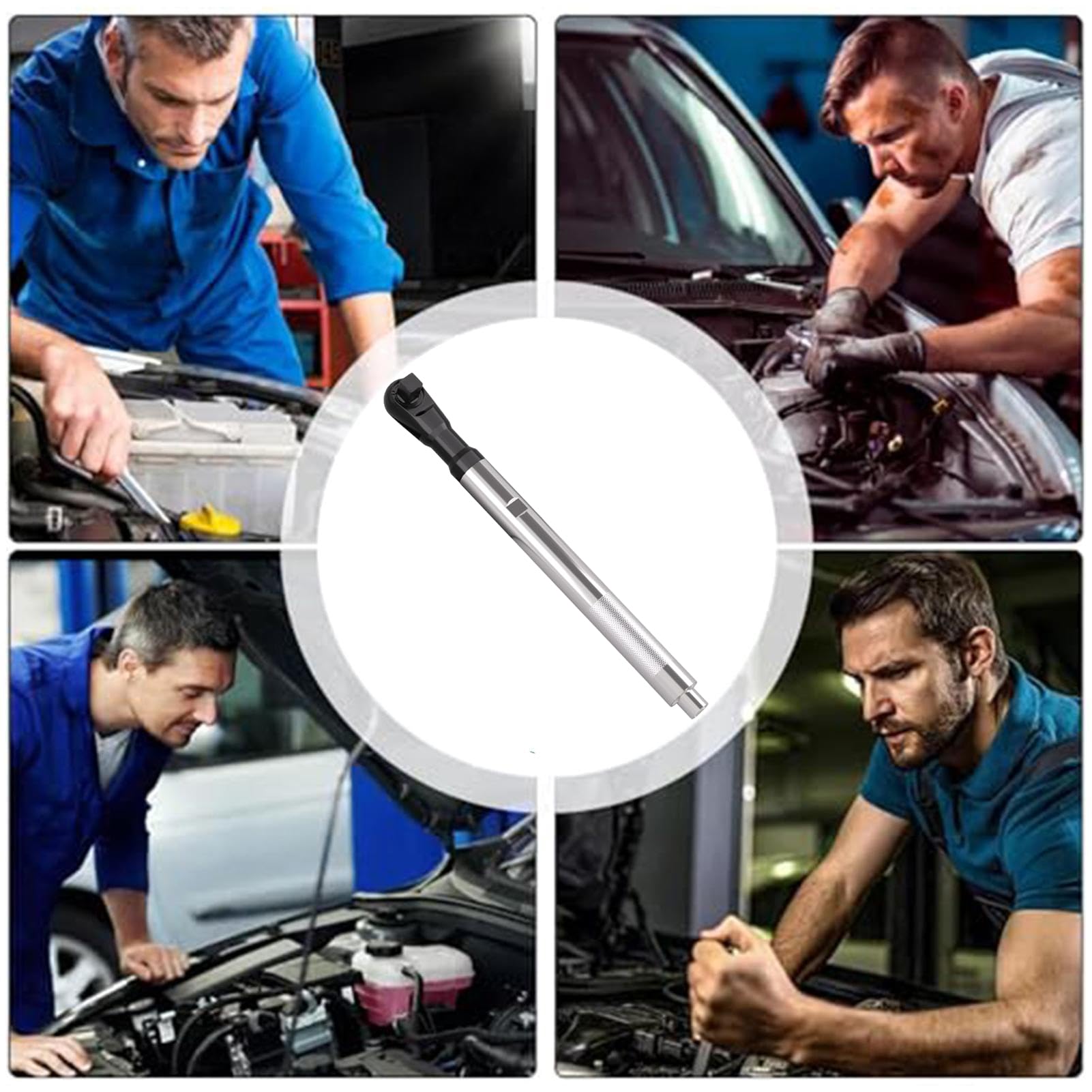 Générique Mechaniczna grzechotka, ergonomiczny klucz nasadowy Robust - klucz grzechotkowy z przedłużeniem - do mechaniki i naprawy samochodu na prezent dla męża, ojca, przyjaciela
